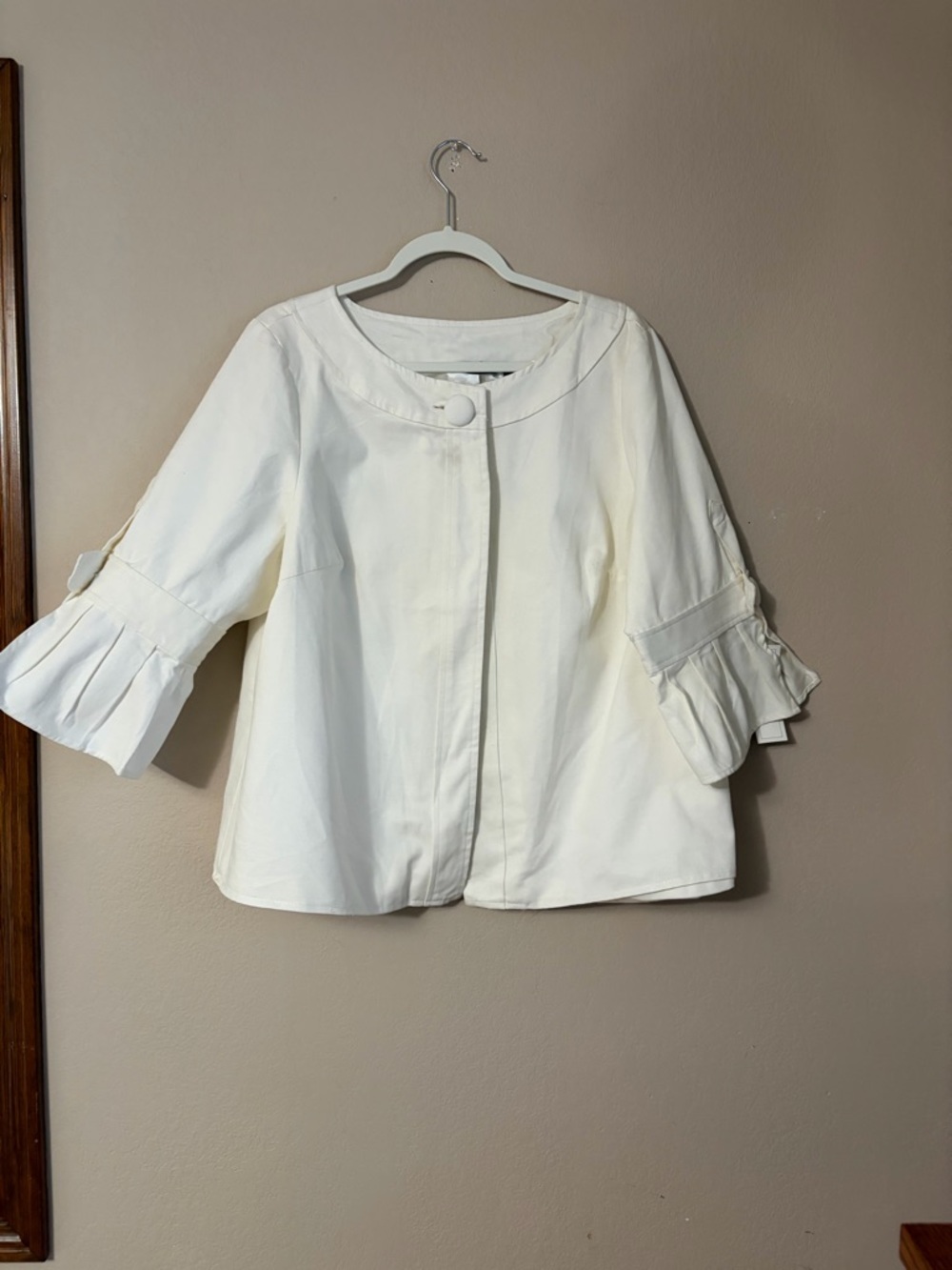 Autograph Woman Ivory Bell Sleeve‎ Jacket  Plus Size  20 Premium M &S Minimalist